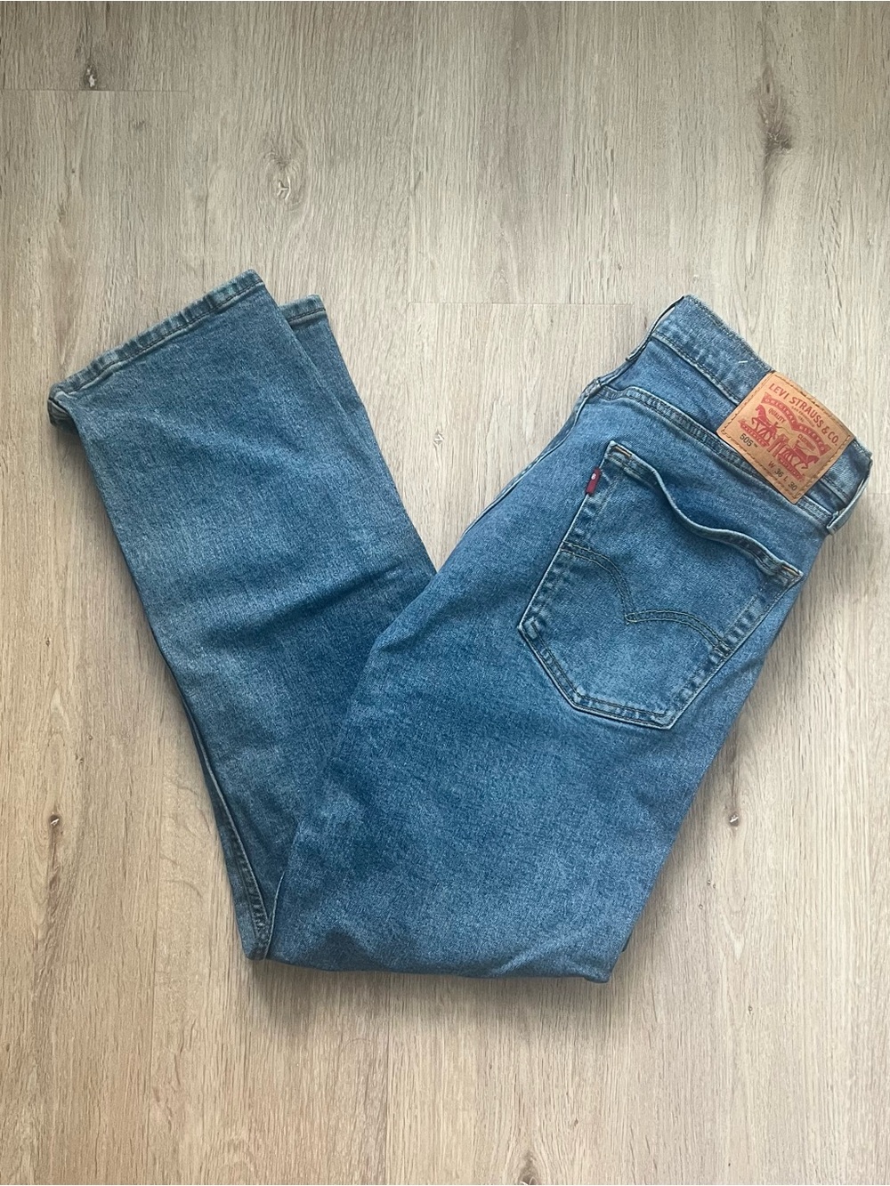 Levi's 505 Regular Fit Jeans Mens 36x30 Blue Denim Straight Leg Y2K Vintage